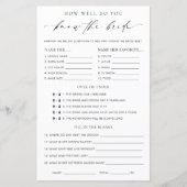 Ellesmere How Well Know The Bride Game (正面)