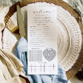 Ellesmere Minimalistの結婚クイズと メニュー