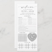 Ellesmere Minimalistの結婚クイズと 招待状 (正面/裏面)