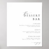 Ellesmere Minimalistデザートバーメニューポスター ポスター (正面)