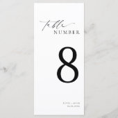 Ellesmere Minimalist Wedding Long Table Number メニュー (裏面)