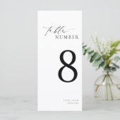 Ellesmere Minimalist Wedding Long Table Number メニュー (スタンド正面)