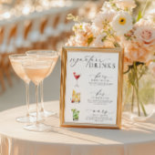 Ellesmere Modern Minimal Signature Drinks Sign ポスター