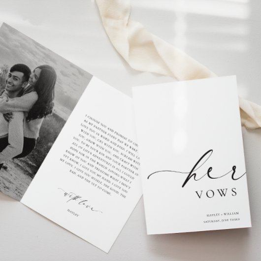 Ellesmere Photo Her 結婚 Vows's Card カード