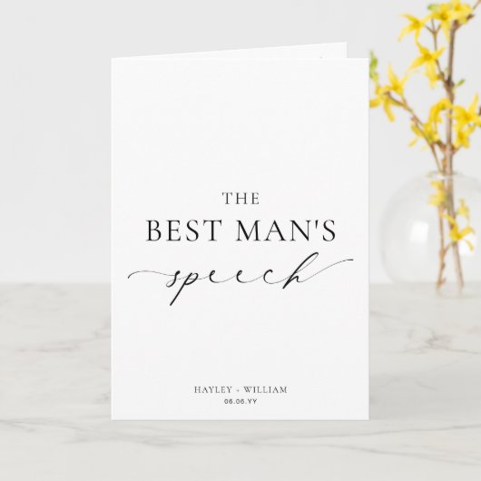 Ellesmere The Best Man's Wedding Speech カード (黄色い花)