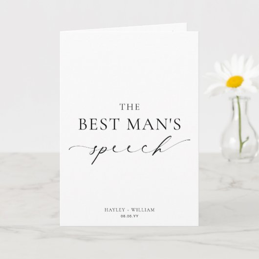 Ellesmere The Best Man's Wedding Speech カード (小さな植物)