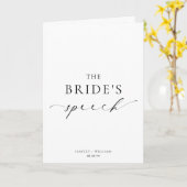 Ellesmere The Bride's Wedding Speech カード (黄色い花)