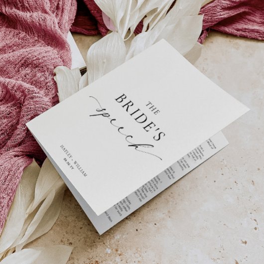 Ellesmere The Bride's Wedding Speech カード