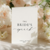 Ellesmere The Bride's Wedding Speech カード