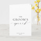 Ellesmere The Groom's Wedding Speech カード (黄色い花)