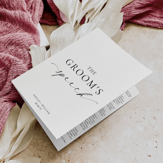 Ellesmere The Groom's Wedding Speech カード