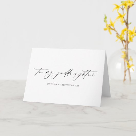 Ellesmere To My Goddaughter On Your Christening カード (黄色い花)