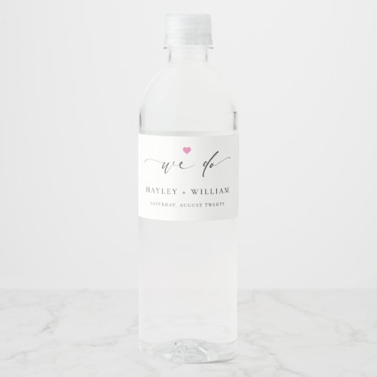 Ellesmere We Do 結婚 Water Bottle Label ペットボトルラベル (正面)