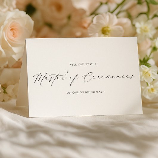 Ellesmere Wedding Master of Ceremonies Proposal カード