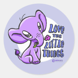 Elli: Love the Little Things elephant sticker ラウンドシール