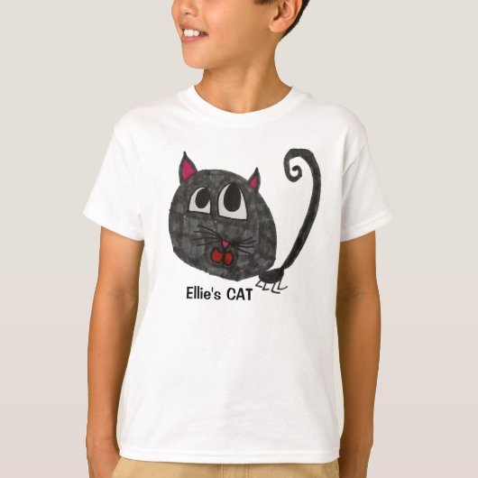 EllieのCAT基本的なHanesのTagless Tワイシャツ Tシャツ (正面)
