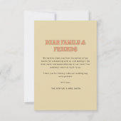 ELLIEモダンレトロ&はっきりした結婚の写真 サンキューカード (裏面)