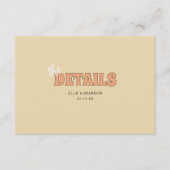 ELLIEモダンレトロQRコードの結婚詳細 エンクロージャーカード (正面)