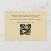 ELLIEモダンレトロQRコードの結婚詳細 エンクロージャーカード (裏面)