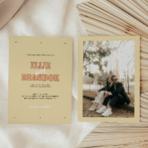 ELLIEレトロモダンはっきりしたタイポグラフィ結婚の