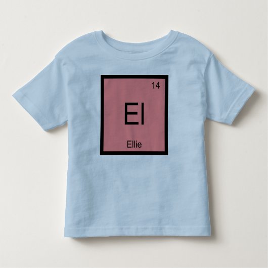 Ellie名化学元素周期表 トドラーTシャツ (正面)