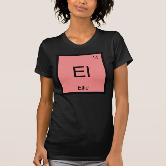 Ellie名化学元素周期表 Tシャツ (正面)