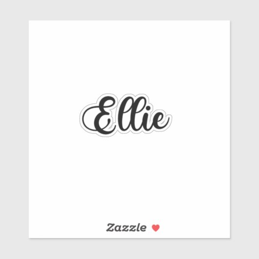 Ellie名 – 手書き書 シール (シート)