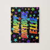 「ELLIE」名、おもしろい「ハッピーバースデー」 ジグソーパズル (縦)