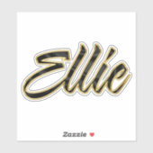 Ellie black gold Lettering Aufkleber Sticker シール (シート)