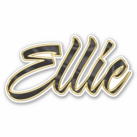 Ellie black gold Lettering Aufkleber Sticker シール (正面)