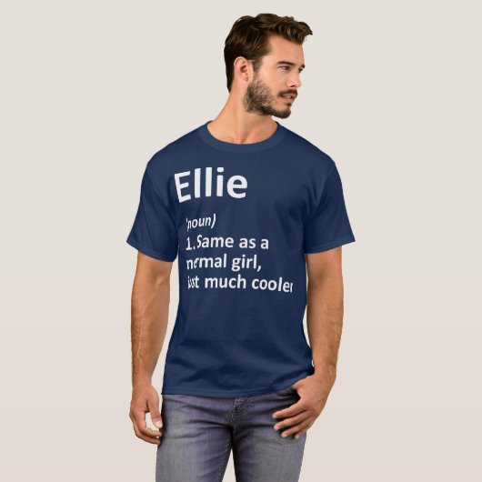 ELLIE Definition Personalized Name Funny Gift Tシャツ (正面フル)