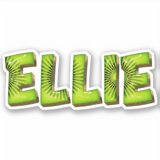 Ellie Name Kiwi Design Aufkleber Sticker シール (正面)