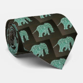 Ellie! Turquoise Elephant Necktie ネクタイ (ロール)