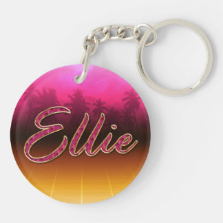 Ellie Vorname Name golden pink Schlüsselanhänger キーホルダー