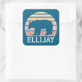 Ellijay Georgia Retro Bear スクエアシール (バッグ)