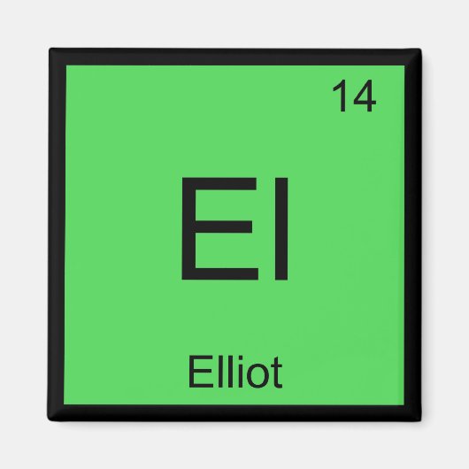 Elliot 名前 化学元素 周期表 マグネット (正面)
