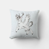 Ellis Dark Fantasy Reindeer Accent Pillow クッション (正面)