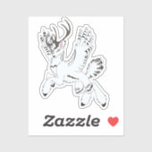 Ellis Fantasy Reindeer Custom-Cut Vinyl Sticker シール (シート)