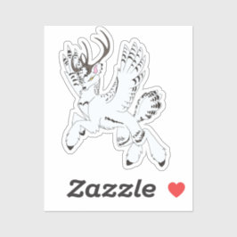 Ellis Fantasy Reindeer Custom-Cut Vinyl Sticker シール