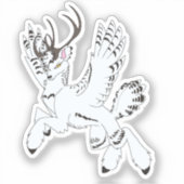 Ellis Fantasy Reindeer Custom-Cut Vinyl Sticker シール (正面)