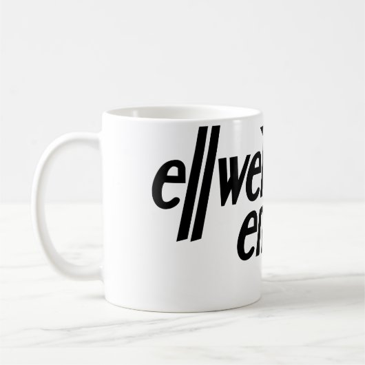 Ellweinエンジンのロゴのコーヒー・マグ コーヒーマグカップ (左)
