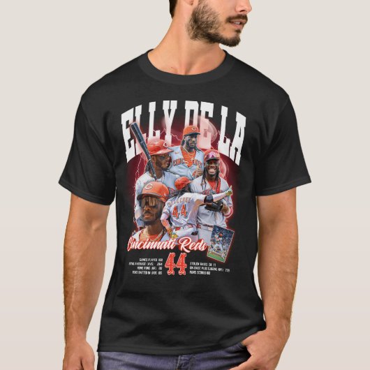 Elly de La the fastest baseball player fans art Tシャツ (正面)