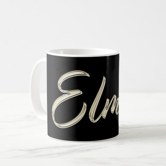 Elmar Name whitegold Tasse Teetasse Kaffeetasse コーヒーマグカップ (正面左)