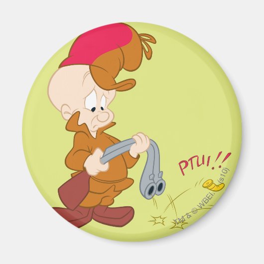 ELMER FUDD™の銃の障害 マグネット (正面)