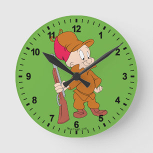 ELMER FUDD™ With Gun ラウンド壁時計