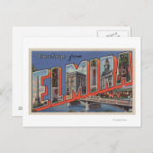 Elmira, New York - Large Letter Scenes ポストカード (正面/裏面)