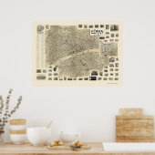 Elmira, NYパノラママップ – 1901 ポスター (キッチン)