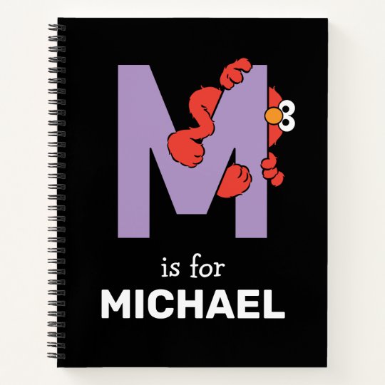 Elmoのアルファベット Mの紫色 ノートブック Zazzle Co Jp