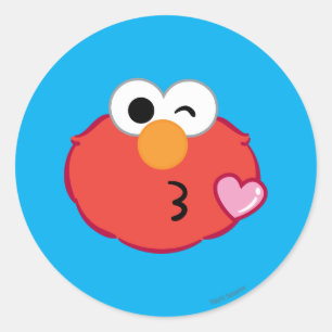 Elmoはキスの投げに直面します ラウンドシール