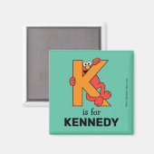 Elmo Alphabet | K Orange マグネット (正面/裏面)